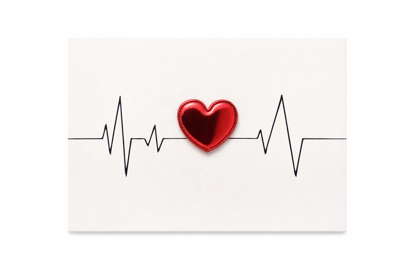 I Love You Heartbeat Greeting Card – Minimalist Romantic Love Card