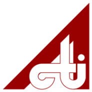 Logo with a stylized letter 'A' on a white background
