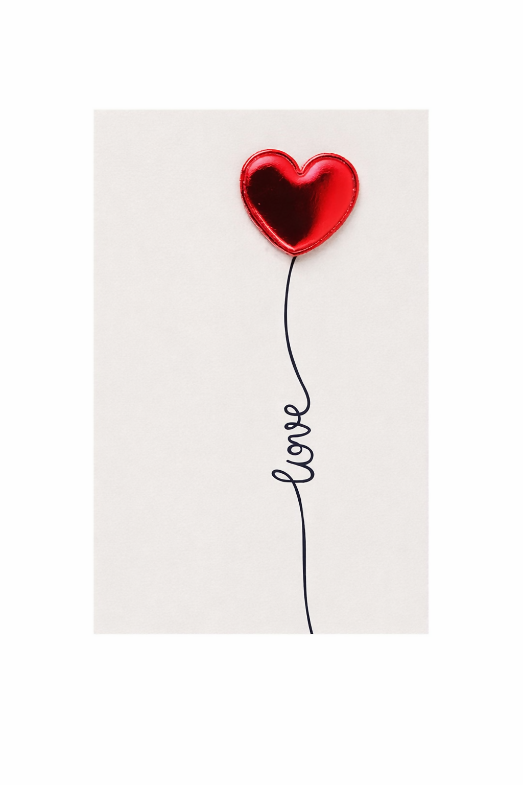I Love You Heartbeat Greeting Card – Minimalist Romantic Love Card