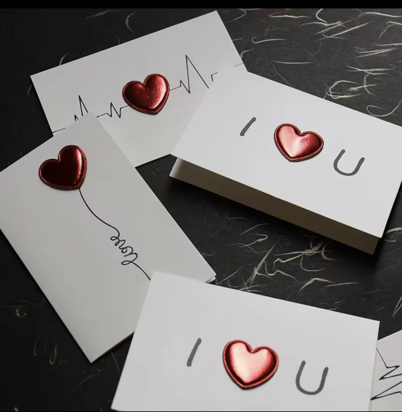 I Love You Heartbeat Greeting Card – Minimalist Romantic Love Card