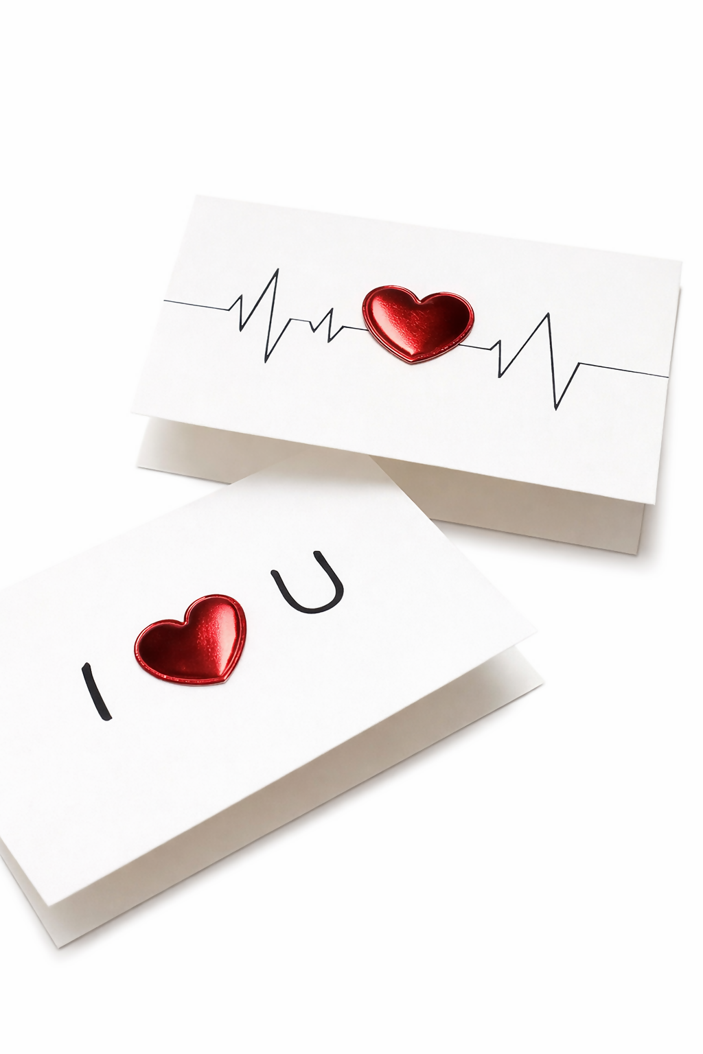 I Love You Heartbeat Greeting Card – Minimalist Romantic Love Card