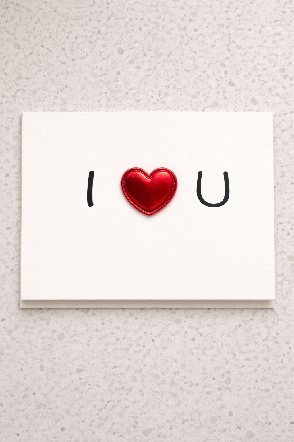 I Love You Heartbeat Greeting Card – Minimalist Romantic Love Card